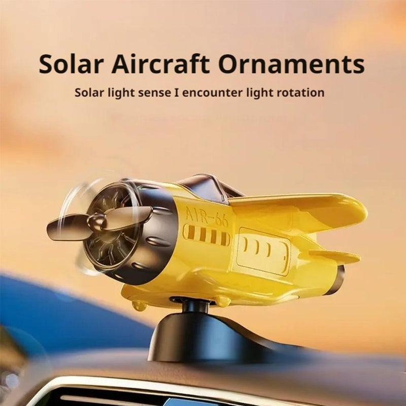 Car Dashboard Drifting Rotating Airplane Ornament, Drifting Solar Rotating Airplane Ornaments for Car Interior Dashboard Accessories Gifts - Image 5